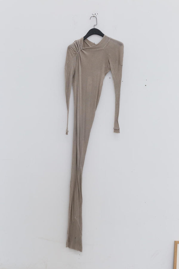 Marc le bihan shoulder lace long -sleeved dress 2864 Pearl Grey pearl gray